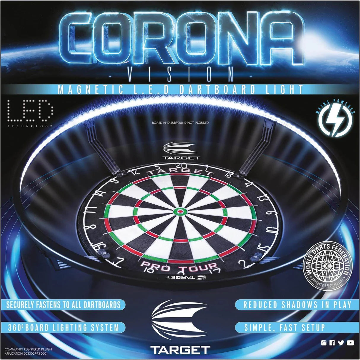 Target - Corona Vision LED Dartboard Light