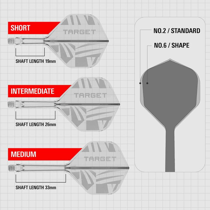 Target K-Flex Patterned Clear NO2 - Dart Flights