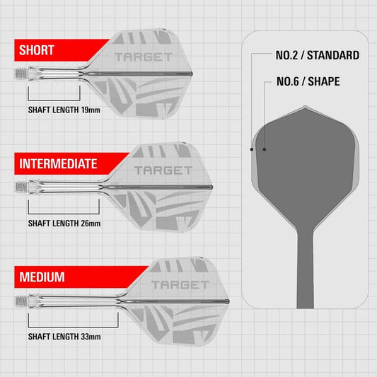 Target K-Flex Patterned Clear NO6 - Dart Flights