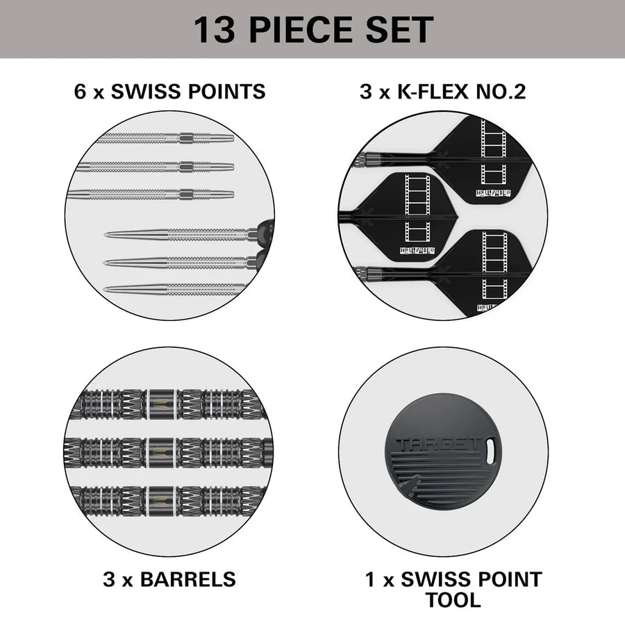 Target Chris Dobey 95K Swiss Point 95% - Steel Tip Darts