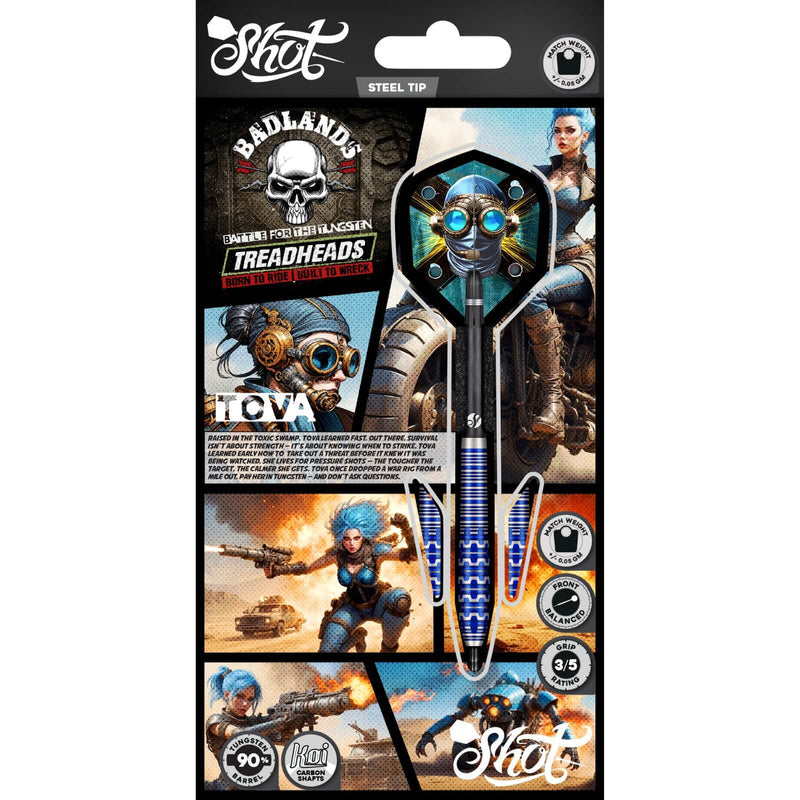 Shot - Badlands Tova Darts - 90% Tungsten - 23g 24g 25g 26g