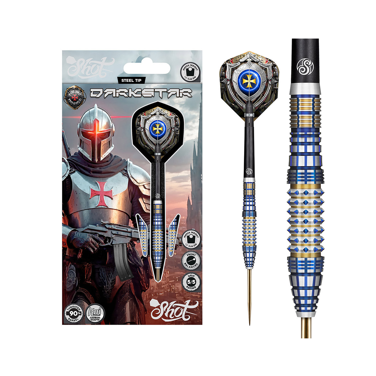 Shot - Future Knights Darkstar Darts - 90% Tungsten - 23g 24g 25g