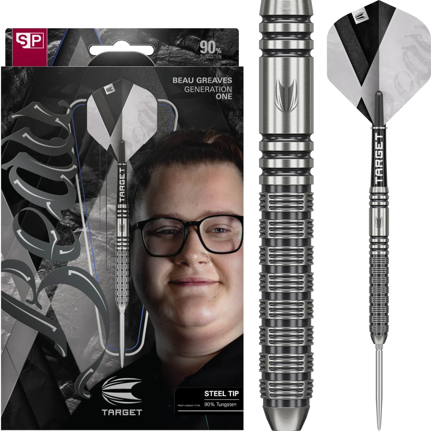 Target - Beau Greaves Gen 1 Darts - Swiss Point - 90% Tungsten - 23g 25g