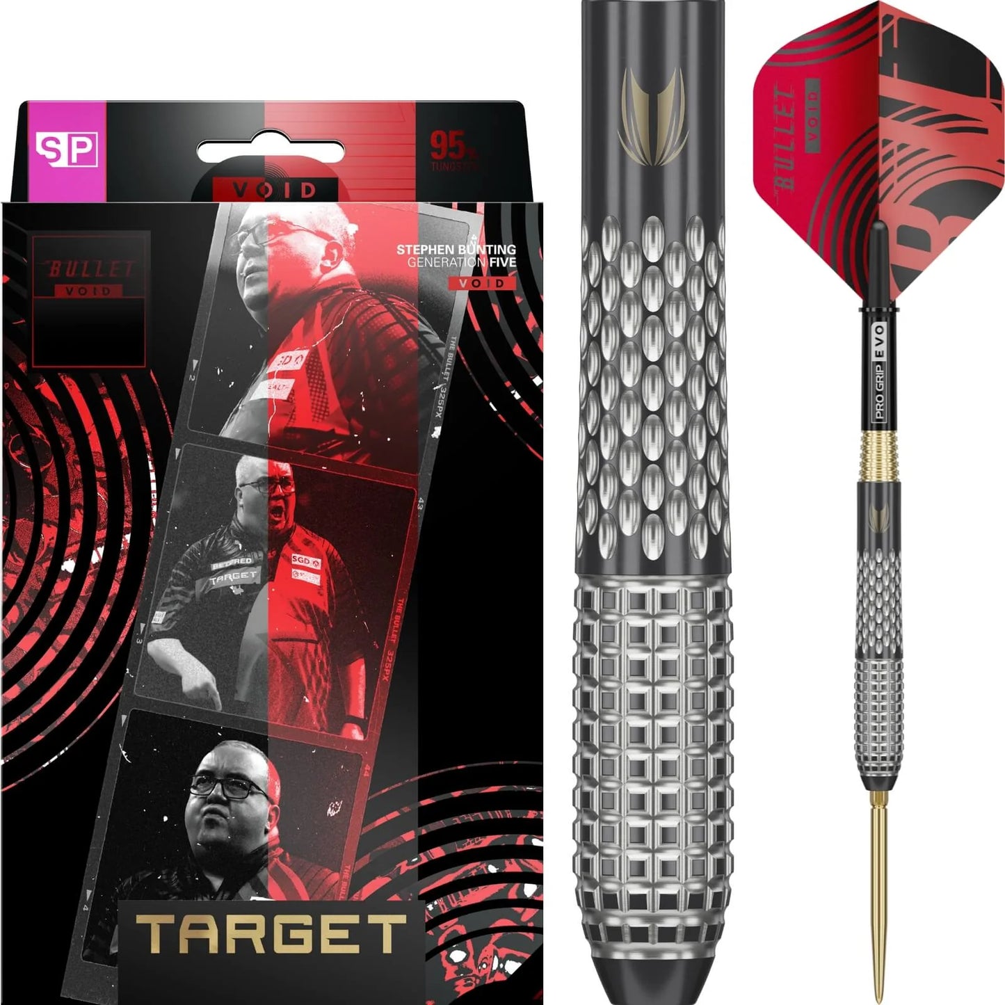 Target - Stephen Bunting Gen 5 Void Darts - Swiss Point - 95% Tungsten - 18g 22g 23g 25g