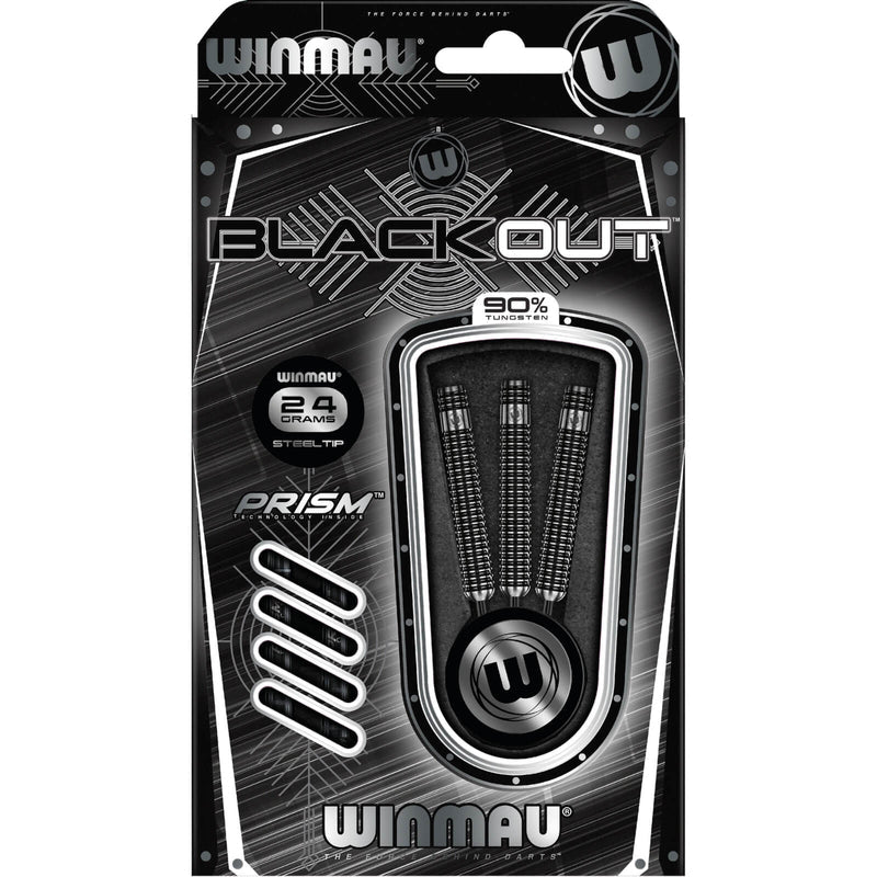 Winmau - Blackout Darts - 90% Tungsten - Straight