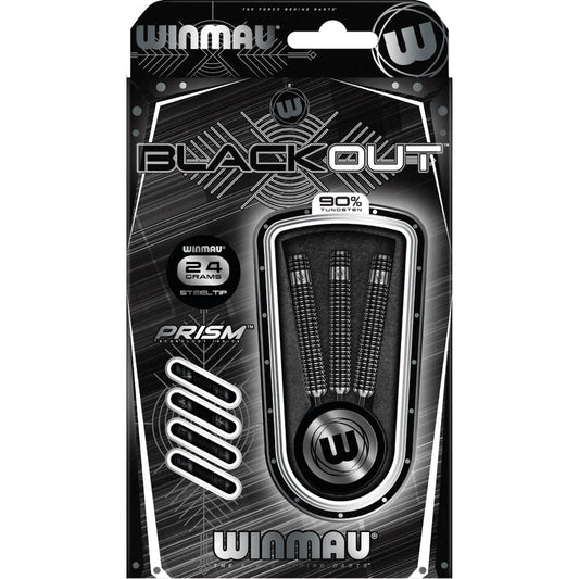 Winmau - Blackout Darts - 90% Tungsten - Straight