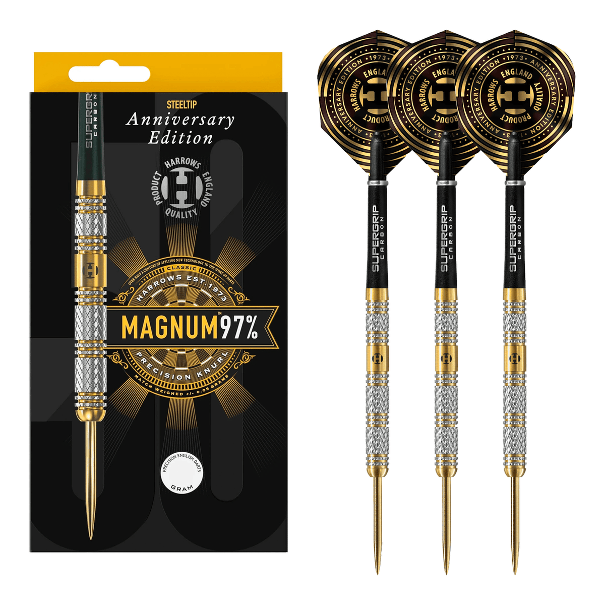 Harrows - Magnum Gold Titanium Anniversary Edition - 97% Tungsten Steel Tip Darts