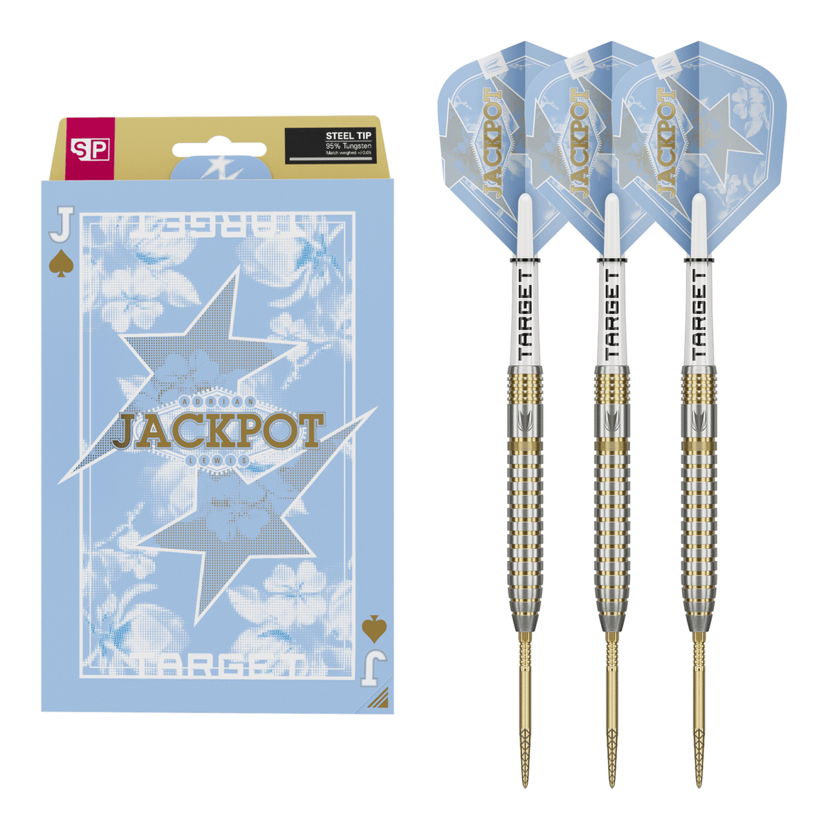 Adrian Lewis Showdown Swiss Point, 95% Tungsten Steel Tip Darts