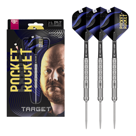 Justin Hood Gen 1 Swiss Point, 90% Tungsten Steel Tip Darts