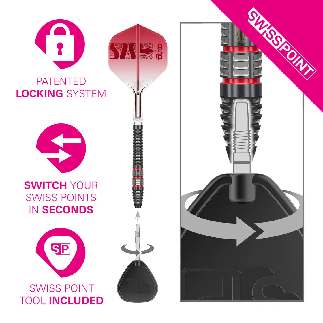Target Nathan Aspinall 95K Swiss Point 95% - Steel Tip Darts