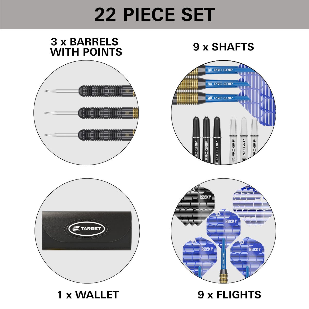 Target Josh Rock Brass- Steel Tip Darts