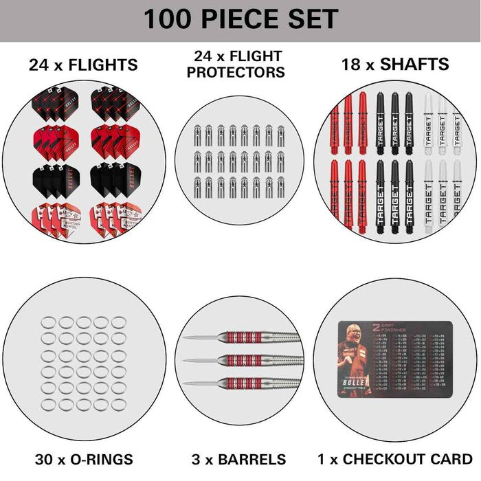 Target Stephen Bunting Brass Set 100 Pieces - Steel Tip Darts