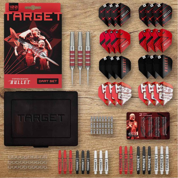 Target Stephen Bunting Brass Set 100 Pieces - Steel Tip Darts
