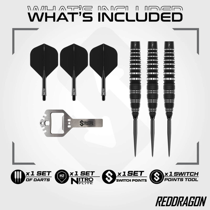 Red Dragon - Sable 02 Torpedo Darts - Switch Point - 90% Tungsten - 23g 24g 25g