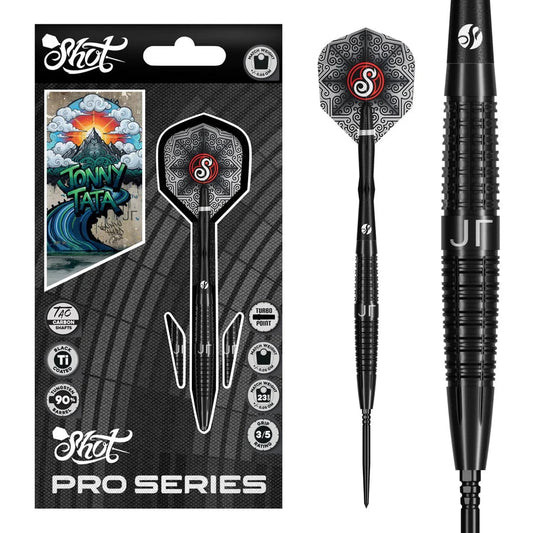 Shot Pro Series Jonny Tata Turbo Point 90% Tungsten Steel Tip Darts