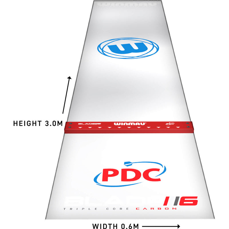 Winmau - Clearzone PVC Dart Mat with Integrated Oche