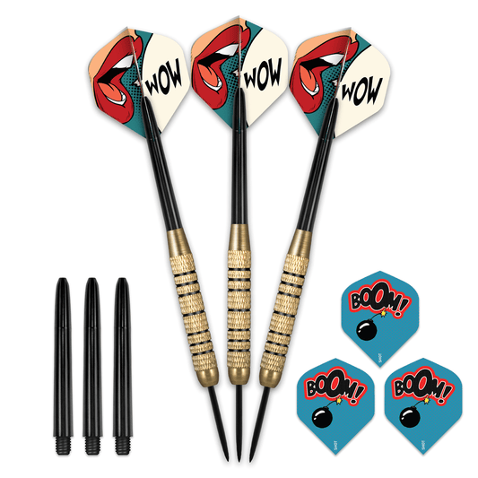 Shot Solo Steel Tip Darts Set-High Quality Steel 18g