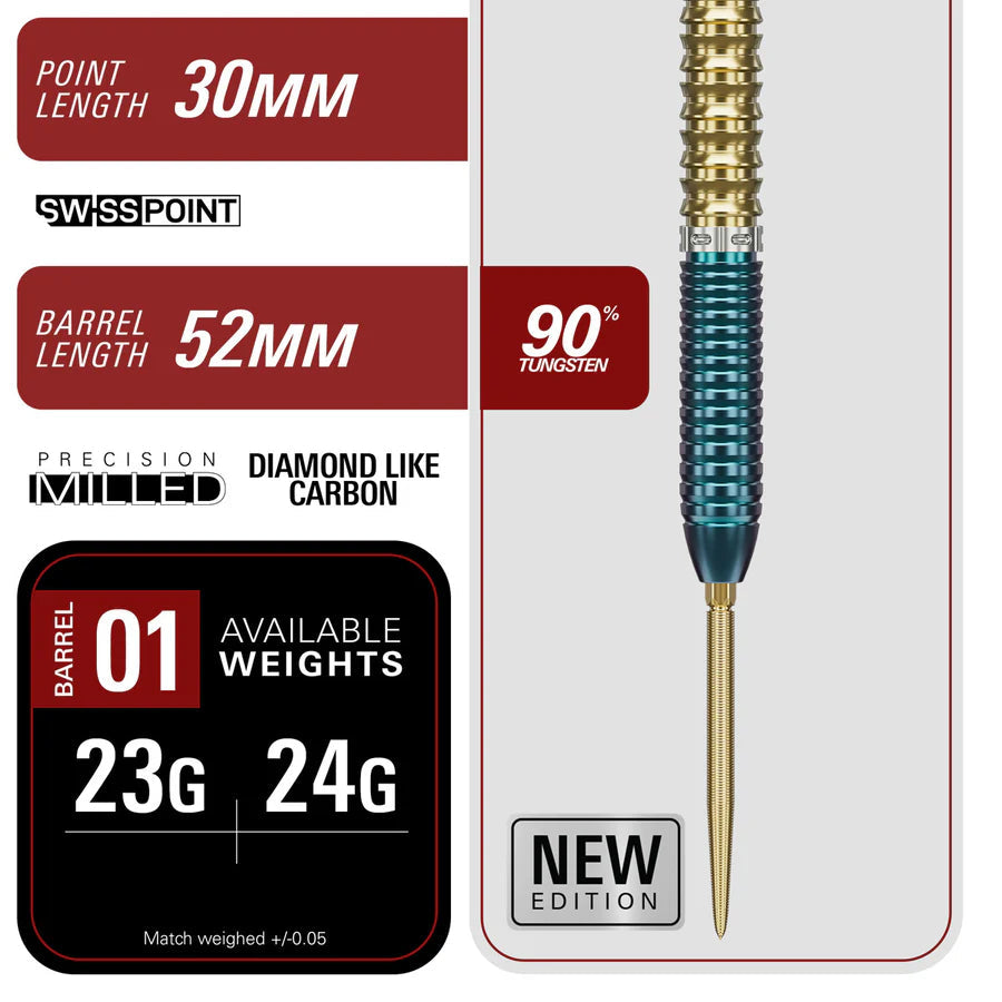 PRIME SERIES ZENITH GEN2.5 90% 23g SP STEEL TIP DARTS