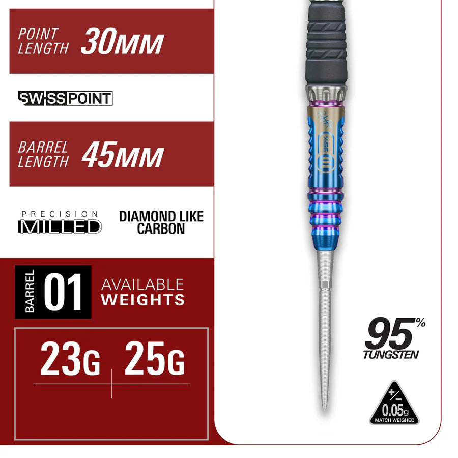 THE RISING SUN GEN10.5 95% 22G SP STEEL TIP DARTS