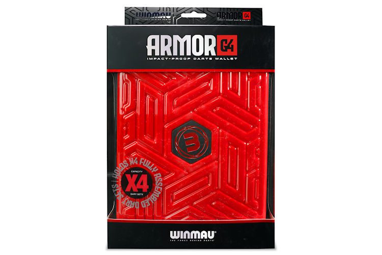 Winmau Armor G4 Dart Case Red (Holds 4 Sets)