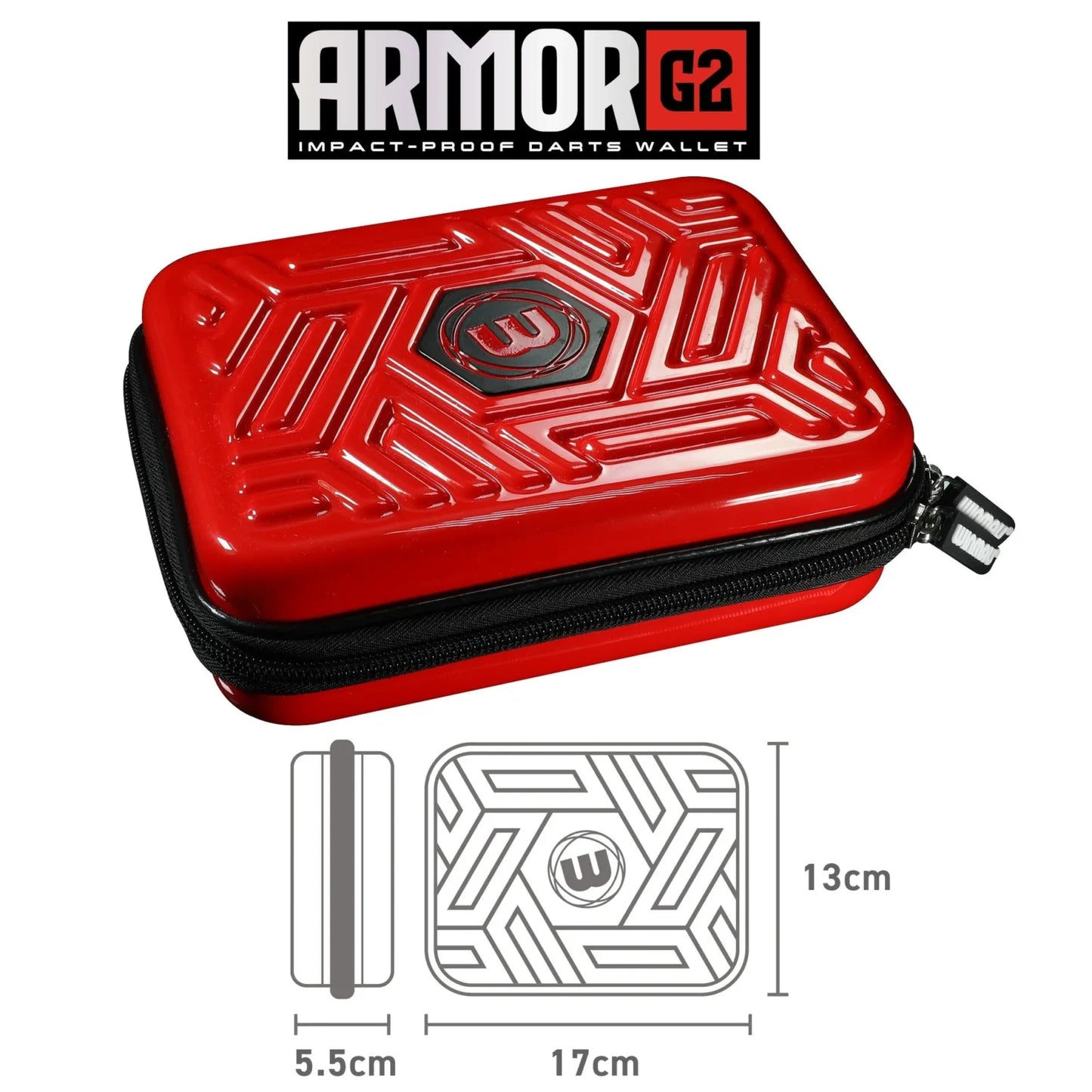Winmau Armor G2 Red Dart Wallet Holds 2 x Sets of Darts