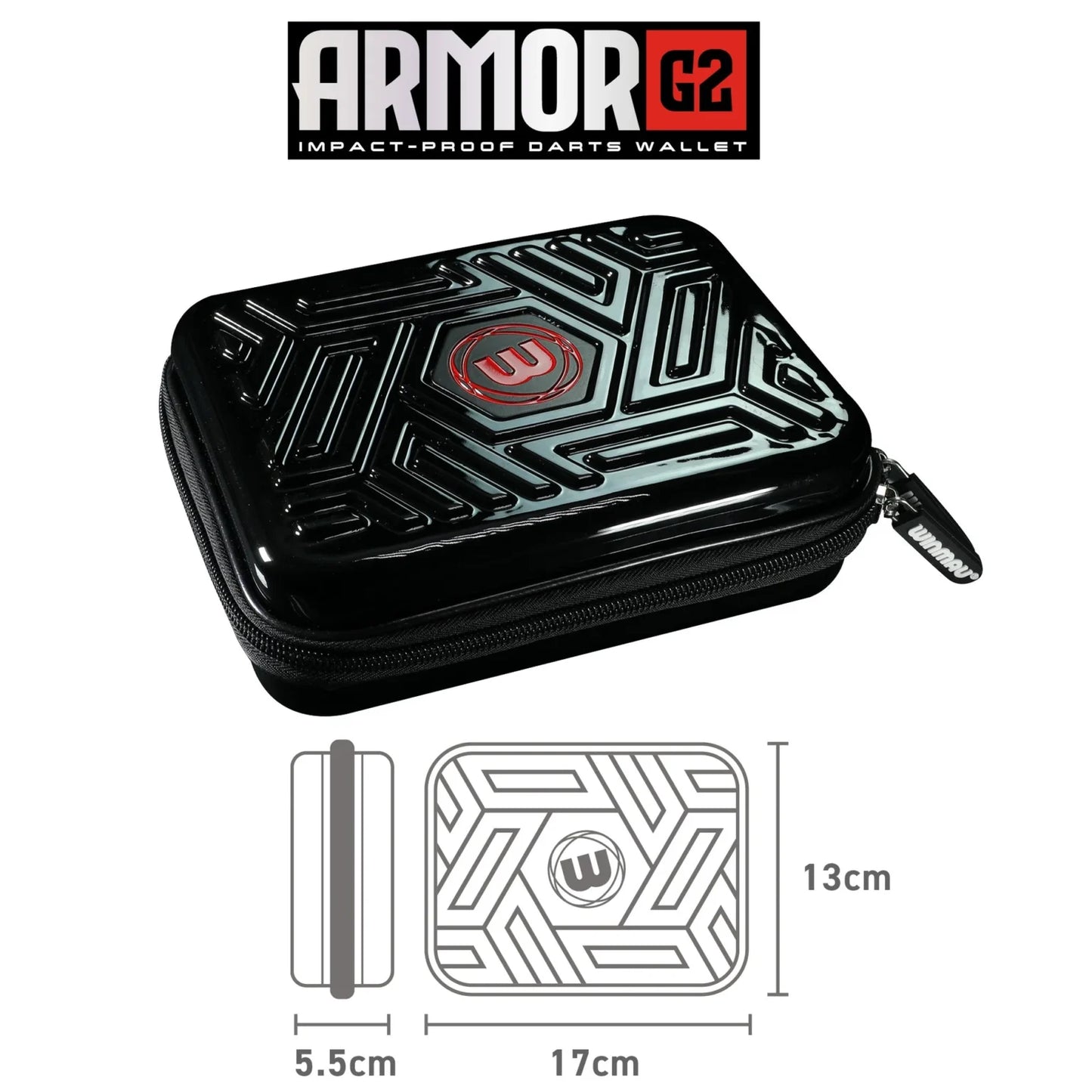 Winmau Armor G2 Black Dart Wallet Holds 2 x Sets of Darts