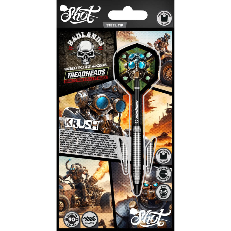 Shot - Badlands Krush Darts - 90% Tungsten - 22g 23g 24g 26g 28g