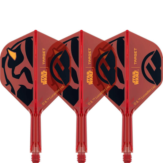 Target - Star Wars Darth Maul K-Flex - Big Wing Dart Flights - Integrated Flight & Shaft System