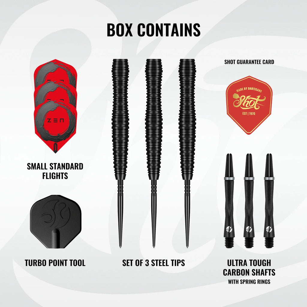 SHOT - Zen SCALLOP Dart Set - 90% Tungsten - Turbo Point - 23/24/25g
