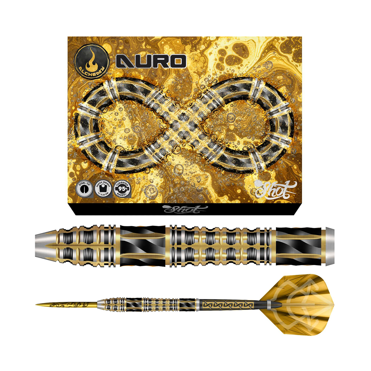 SHOT - ALCHEMY AURO DARTS - 95% TUNGSTEN - 23G 24G 25G