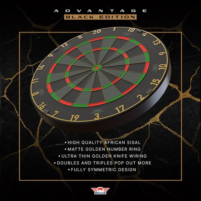 Bull's Advantage Black - Professional Dartboard