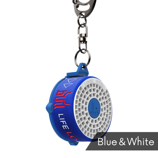 L-Style BULL Dart Tool Keychain Blue & White