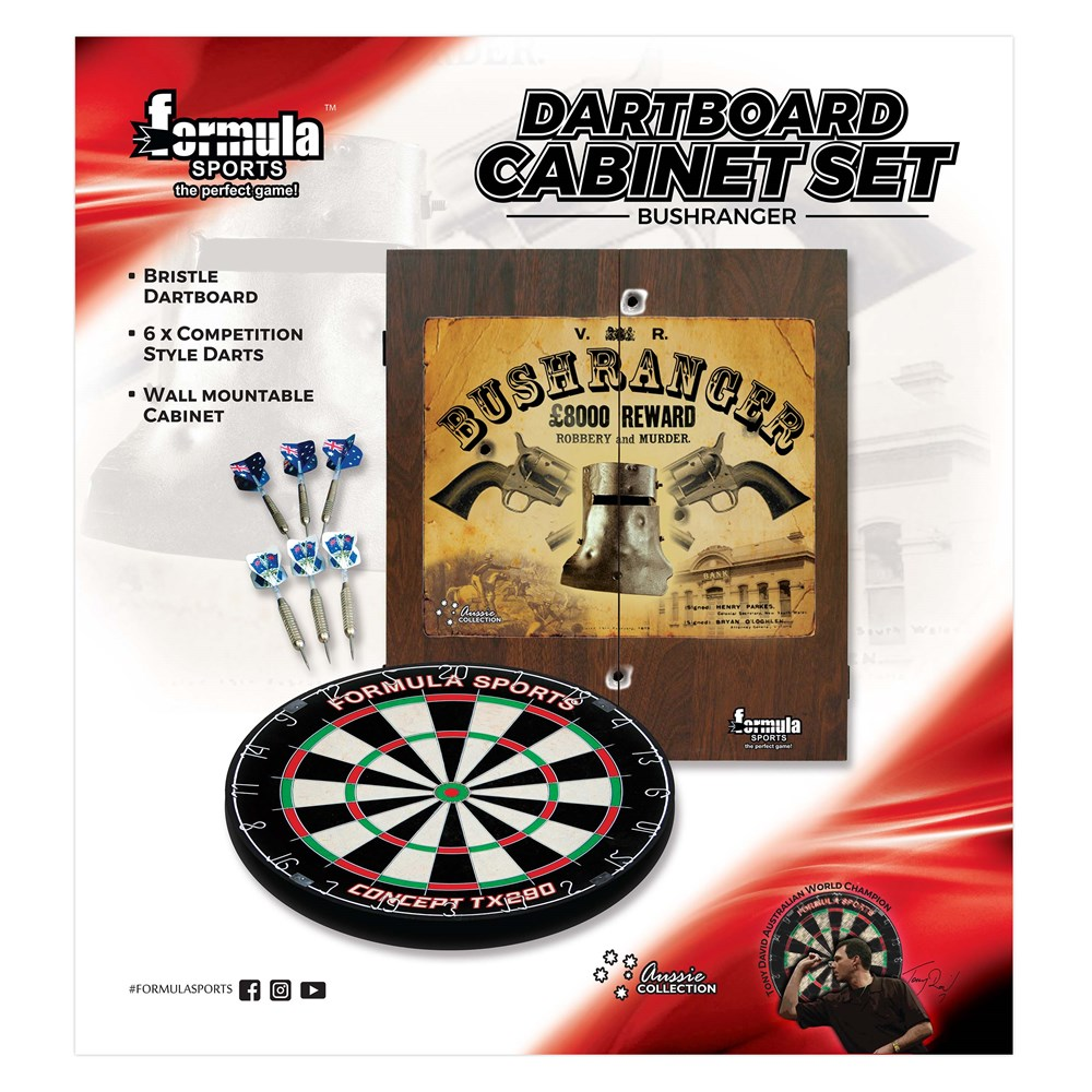 Bushranger Dartboard Cabinet Set