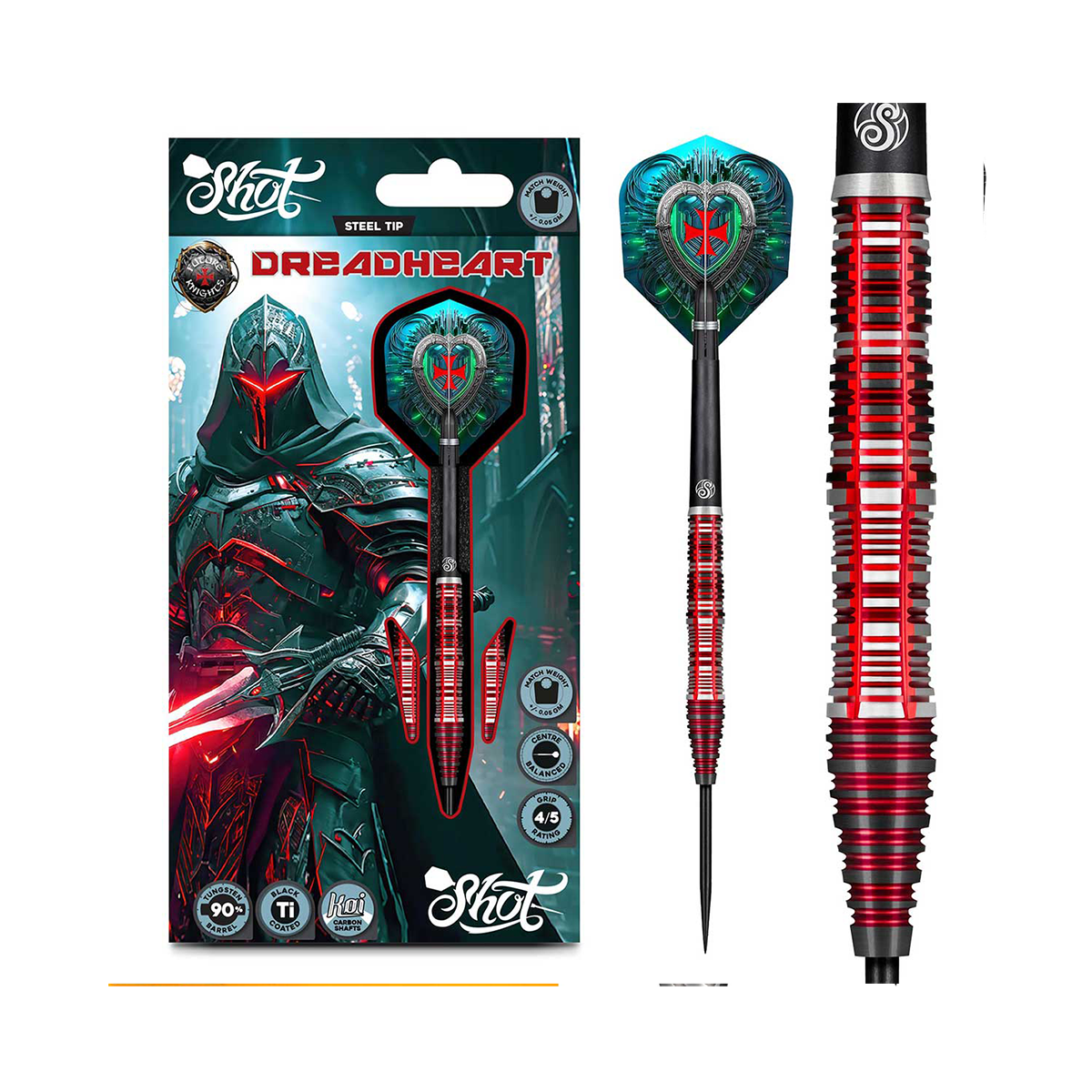 Shot - Future Knights Dreadhart Darts - 90% Tungsten - 23g 24g 25g