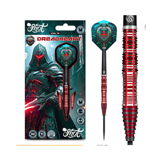 Shot - Future Knights Dreadhart Darts - 90% Tungsten - 23g 24g 25g
