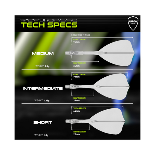 FUSION ARROW TRANSP CLEAR INTERGRATED FLIGHT & SHAFT