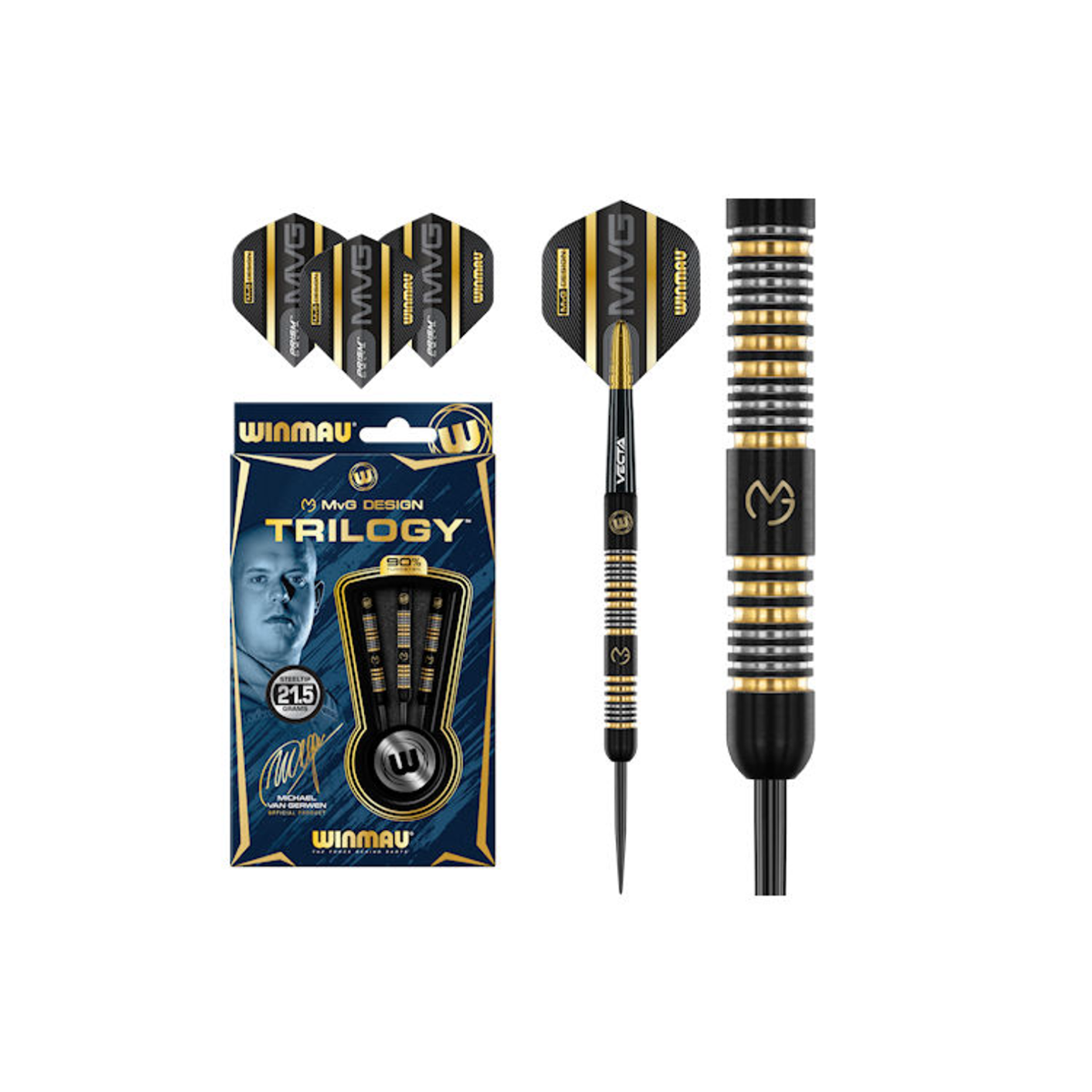WINMAU MVG TRILOGY 90% TUNGSTEN DARTS