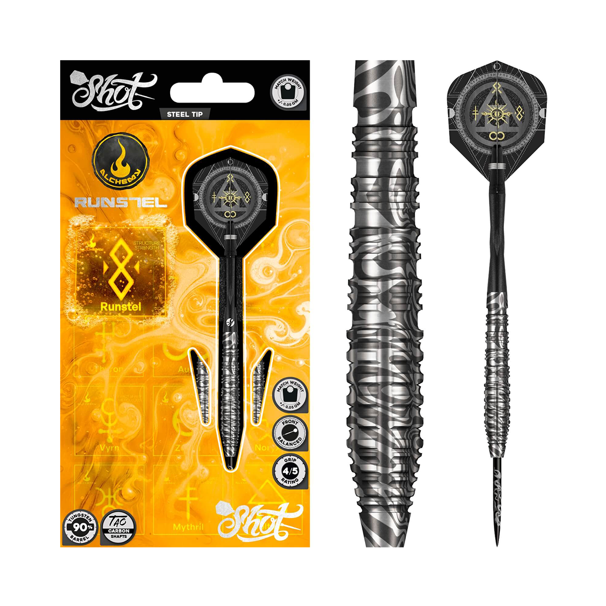 SHOT - ALCHEMY RUNSTEL DARTS - 90% TUNGSTEN - 23G 24G 26G 28G
