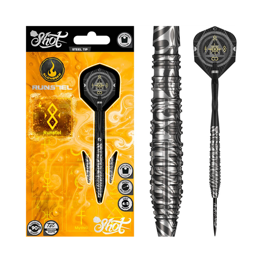 SHOT - ALCHEMY RUNSTEL DARTS - 90% TUNGSTEN - 23G 24G 26G 28G