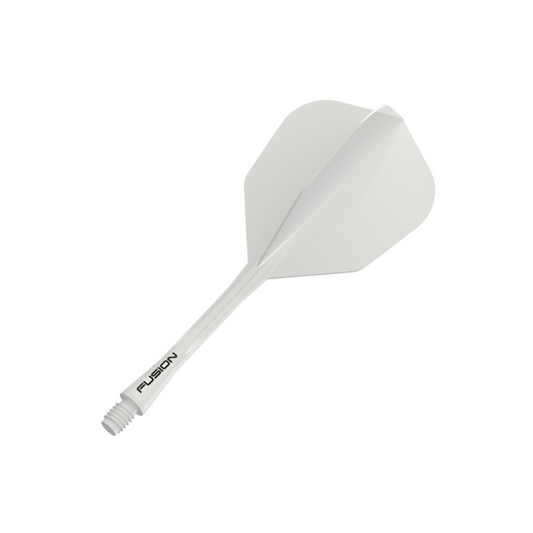 FUSION ARROW SOLID WHITE INTERGRATED FLIGHT & SHAFT